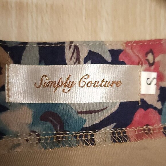 Simply Couture Floral Mixed Material Oversized Lagan Tunic Small - Picture 5 of 7